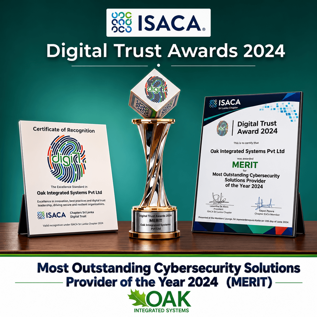 OAK Integrated Systems Triumphs at Digital Trust Awards 2024: Honored as 'Most Outstanding Cybersecurity Solutions Provider of the Year' — photo 3
