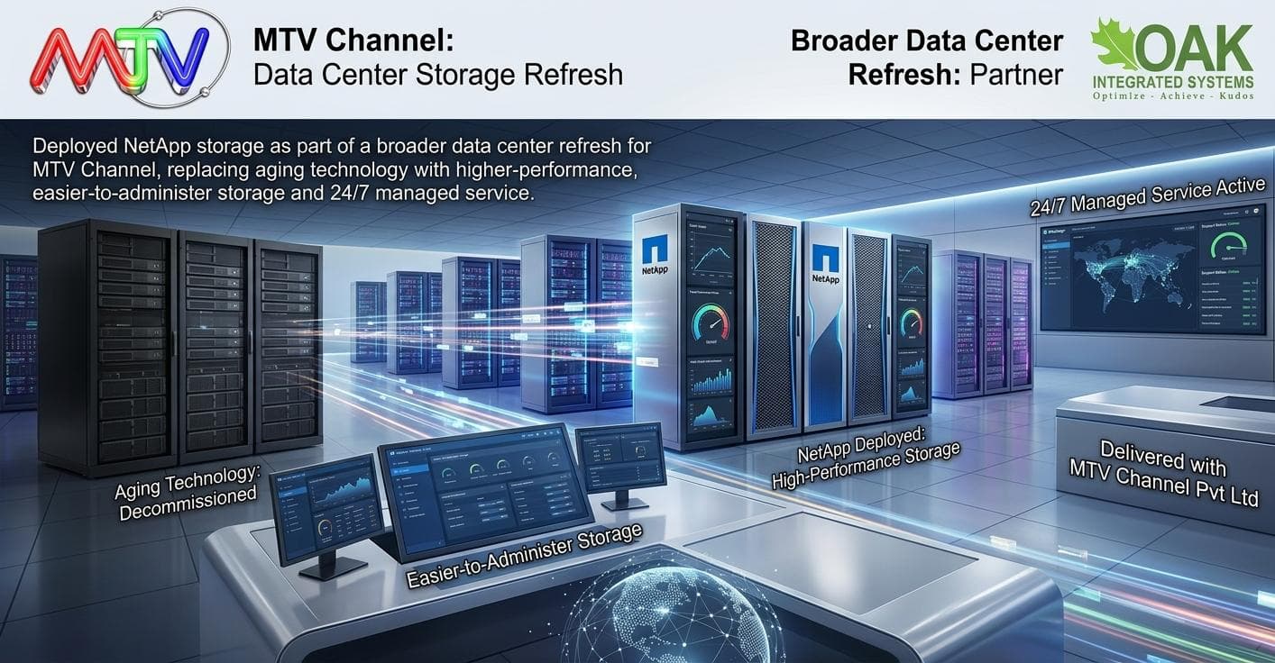 NetApp storage deployment as part of the MTV Channel data center refresh